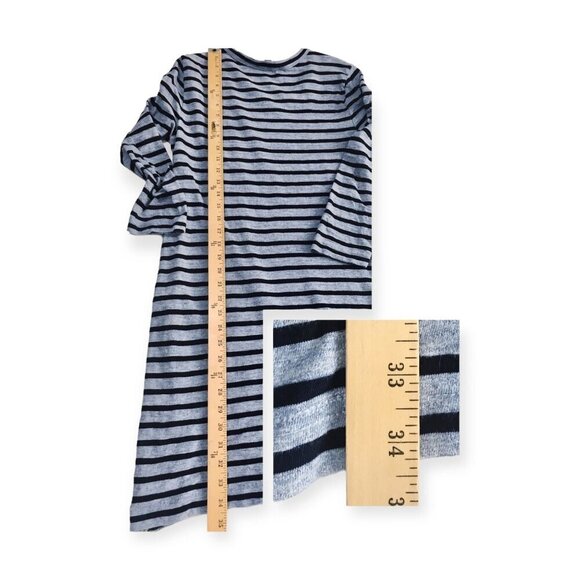 J. Crew blue/navy Striped side-zip T-shirt dress, Size S - Picture 12 of 12